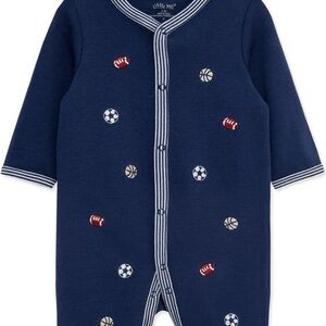 Little Me Navy Sports Footie